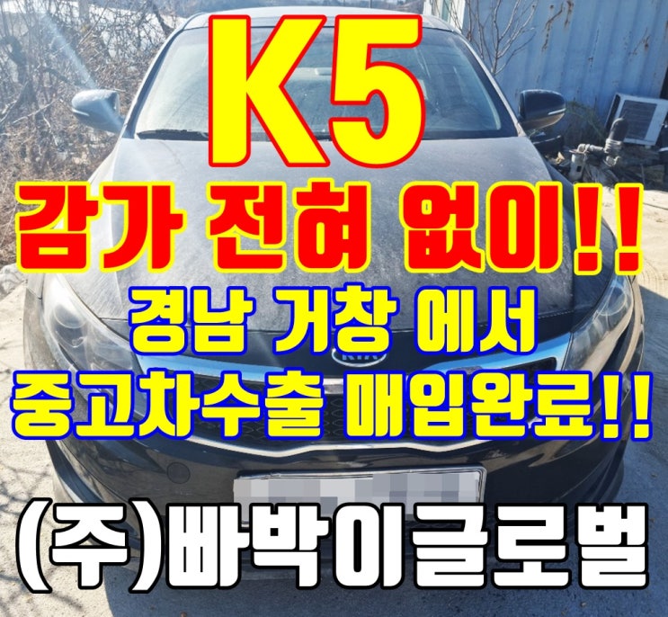  44만 km 주행한 K5, 중고차 수출 시세 똑같다고요?