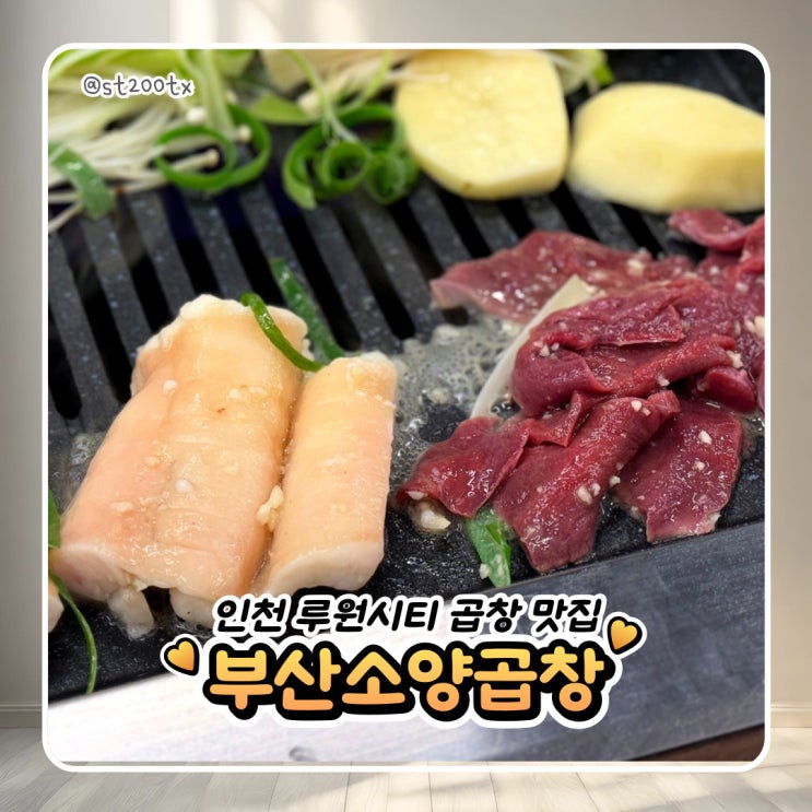  인천 서구 가정동 루원시티 맛집 부산 소 양곱창
