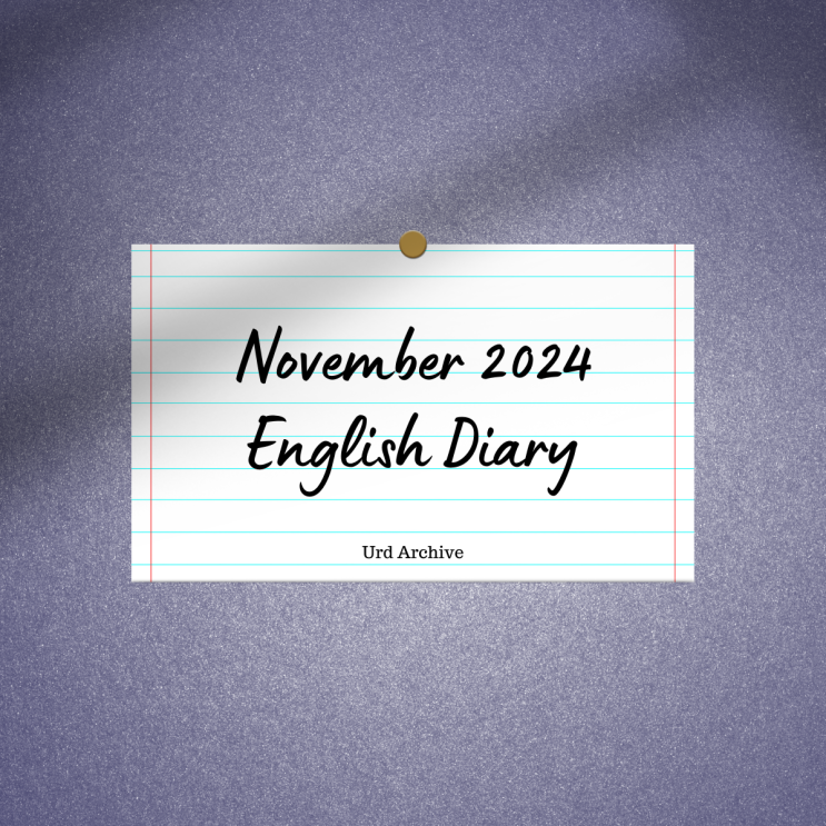  [Mensuel] November 2024 English Diary