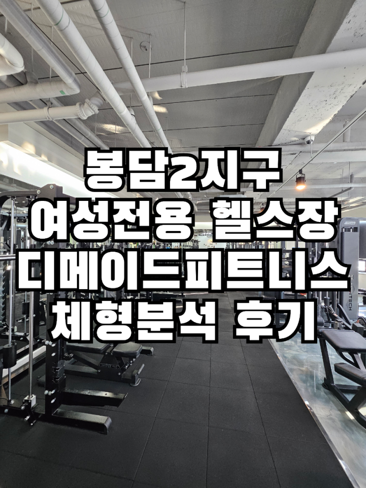  봉담PT 여성전용 디메이드피트니스  체형분석 후기