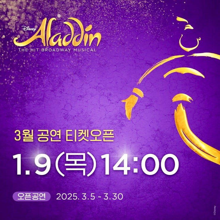  알라딘 5차 티켓팅 선예매 캐스팅스케줄 1열잡은 꿀팁
