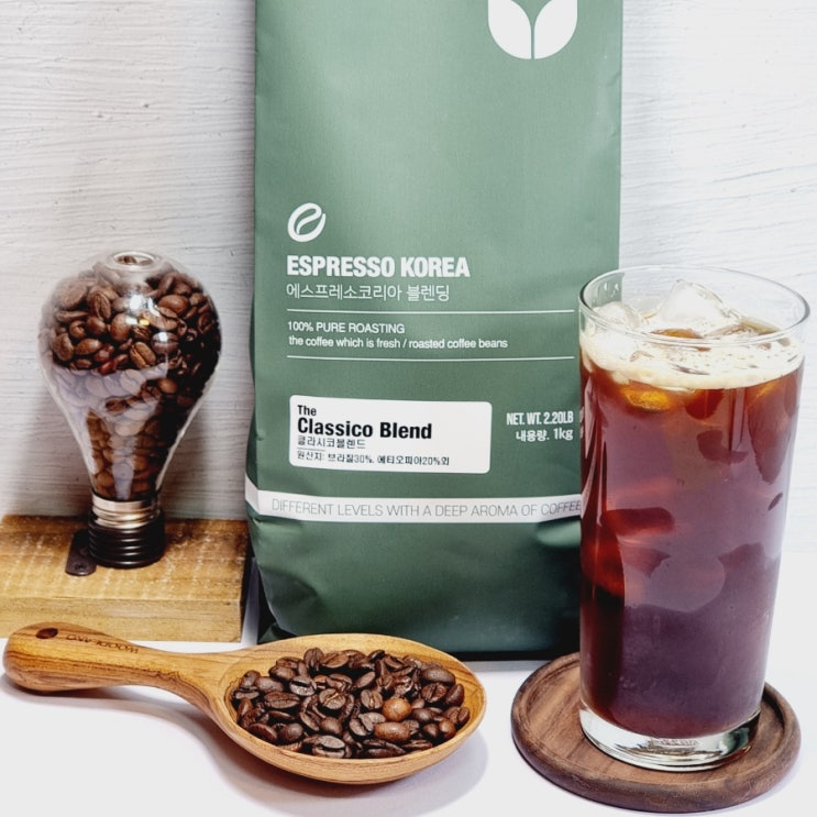  아라비카100%원두 커피툴스 클라시코 블랜딩 원두 1kg 산미없는 진한커피 원두 추천