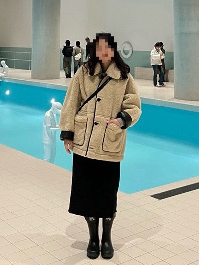 [소녀시대 수영 무스탕]스튜디오 톰보이 오버사이즈 리버시블 에코레더 점퍼리뷰에 ootd 겻들....