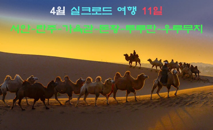  4월 실크로드 여행 서안-란주-가욕관-돈황-투루판-우루무치 11일