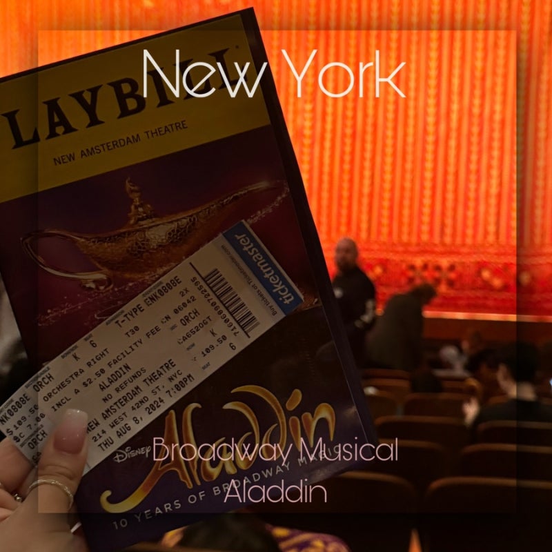 [미국/뉴욕] 7월 20대 여자 혼자 브로드웨이 알라딘 뮤지컬 후기 tkts 티켓부스 당일할인예매 ....