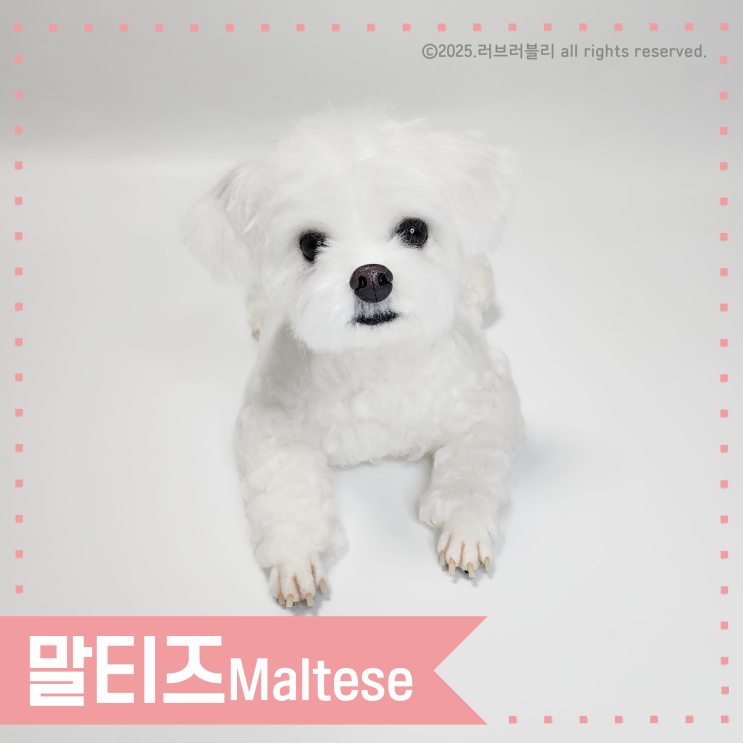  [강아지인형 주문제작/양모인형] 말티즈 인형, 말티즈 액자, 말티즈 키링, 말티즈 브로치
