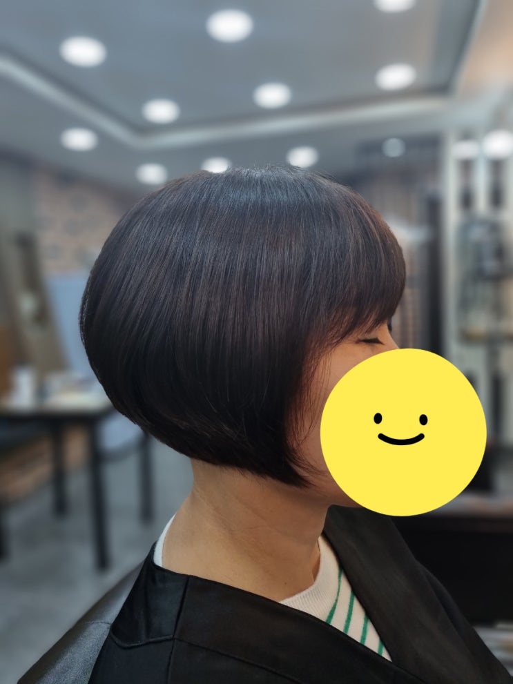  울산보브단발커트/  숏보브커트/중년여성인기헤어스타일/ 울산남창미용실/볼륨매직/덕하미용실