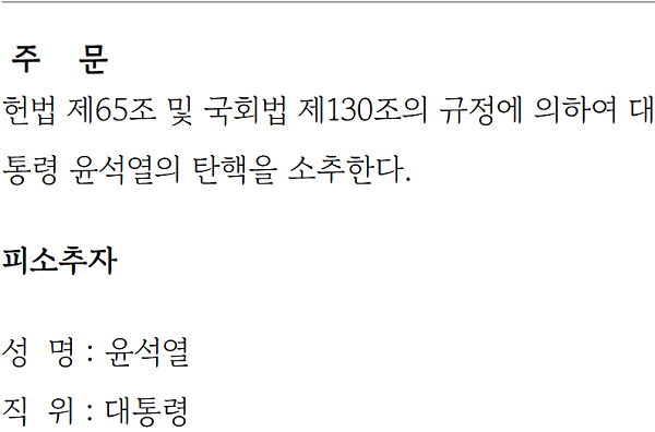 헌재 <b>탄핵소추</b> 사유 <b>내란죄</b> 철회 이유
