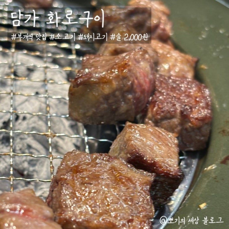  [맛집]담가 화로구이 부개역 소고기 내돈내산 후기