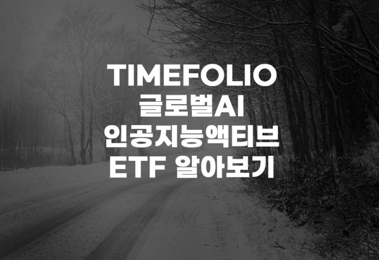  TIMEFOLIO 글로벌AI인공지능액티브[456600] ETF 분석 타임폴리오 주가 주식