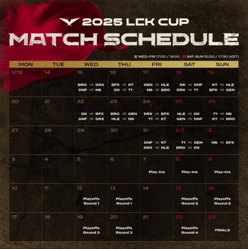 2025 LCK cup 개막, 일정 / LCK컵 드래프트, 예매처, 우승 특전 등 잡담