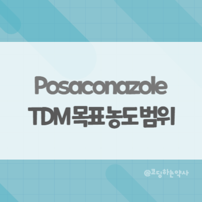  Posaconazole TDM 목표 농도 범위와 약동학적 특징