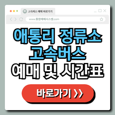  애통리 고속버스 정류소 예매 및 시간표 정보 총정리!