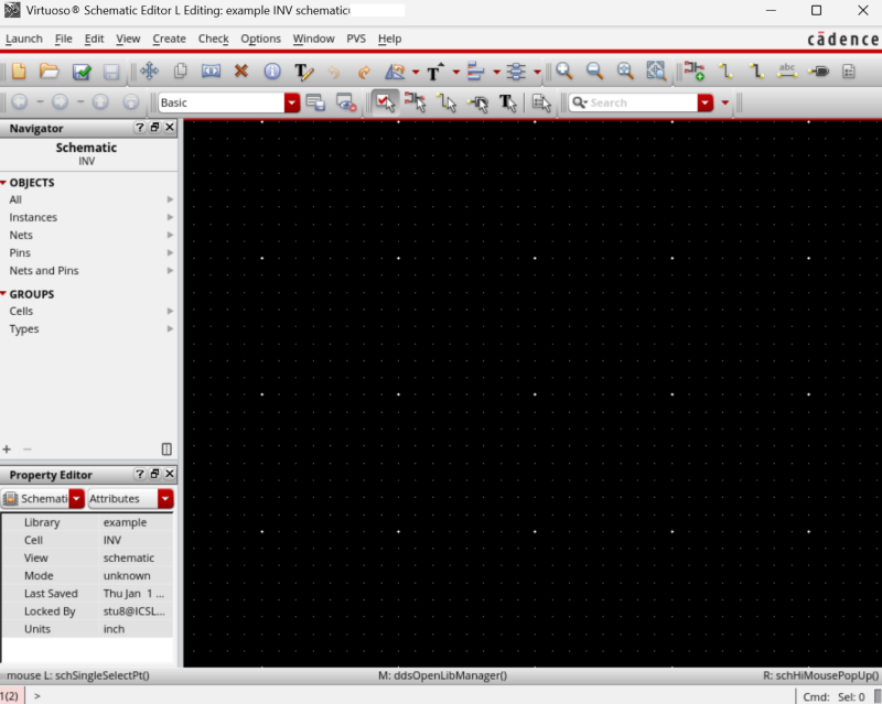 Cadence virtuoso schematic editor 가이드: Inverter schematic (인버터 회로도 ...