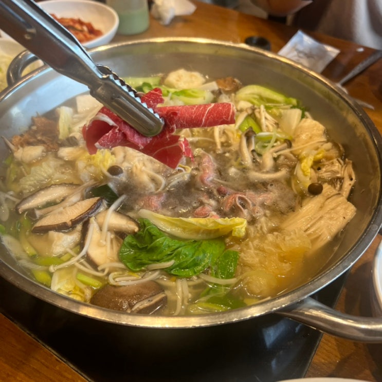  송도 센트럴파크 소고기 버섯 샤브샤브 가회동샤브칼국수