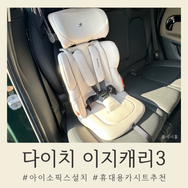 휴대용카시트 다이치 이지캐리3 선택한 이유 설치 후기