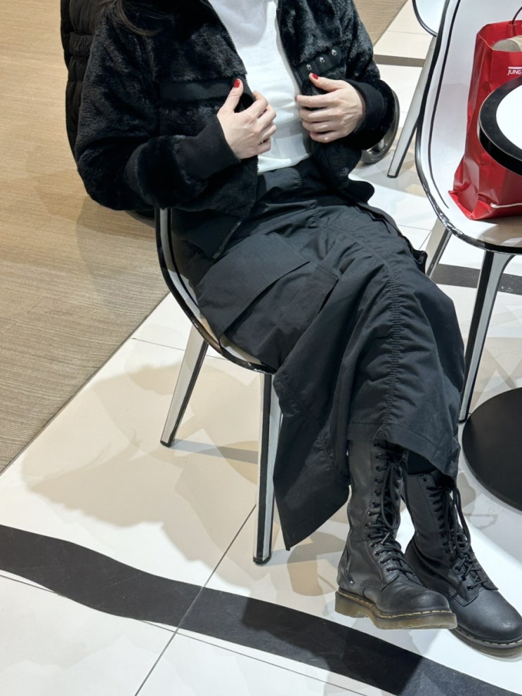  ootd 롱스커트 코디 여자 치마 I 영오 스커트
