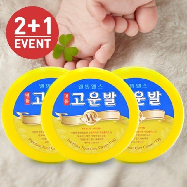  웰빙헬스팜 고운발크림110g 2+1 풋크림 약국전용상품, 110g, 1개