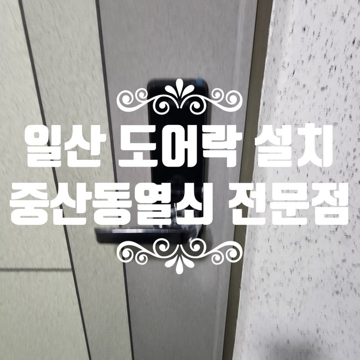  일산도어락 중산동열쇠 주택 빌라 밀레번호키 고장 교체 시공 설치