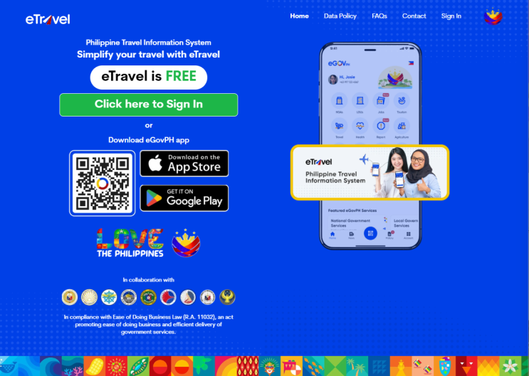  필리핀 여행 eTravel 이트래블 계정 생성 QR코드 생성 방법 자동번역 방법