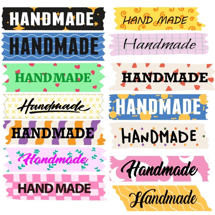  열전사지 핸드메이드 handmade 글자 레터링 100종