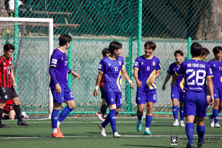 U리그1] 아주대, 동의대 상대로 6-0 격파하며 리그 <b>선두 탈환</b>