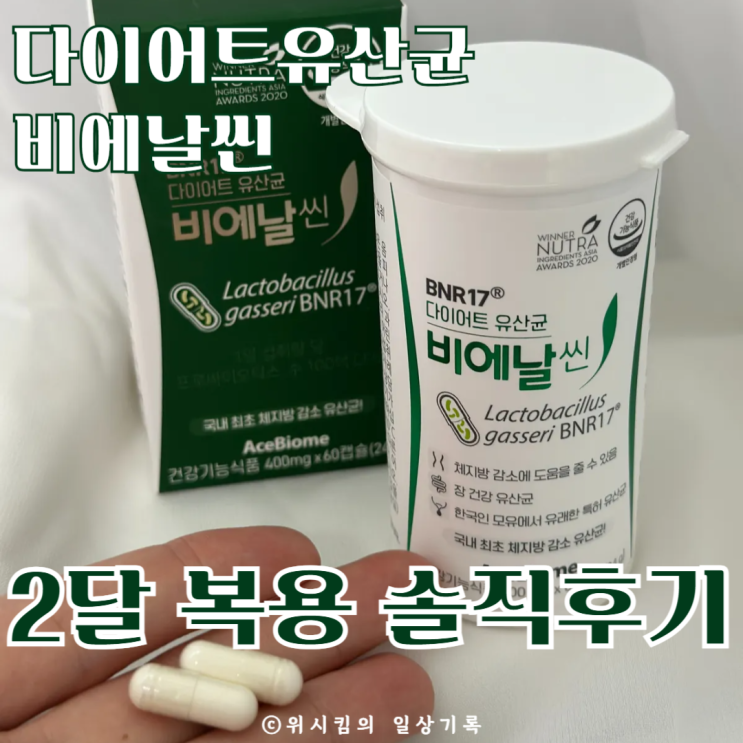  결혼준비 다이어트 유산균 비에날씬 2달 복용 솔직 후기