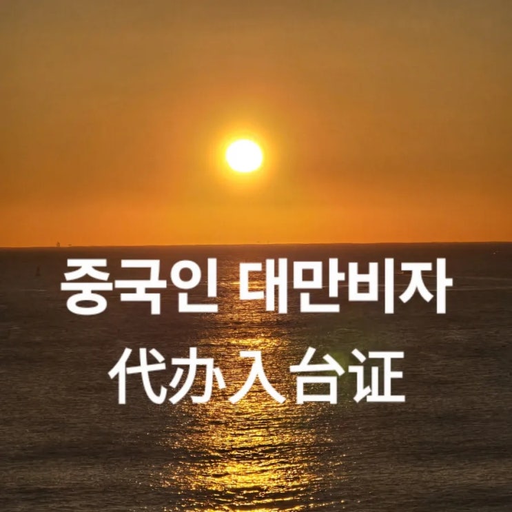  중국인 대만 복수비자 발급