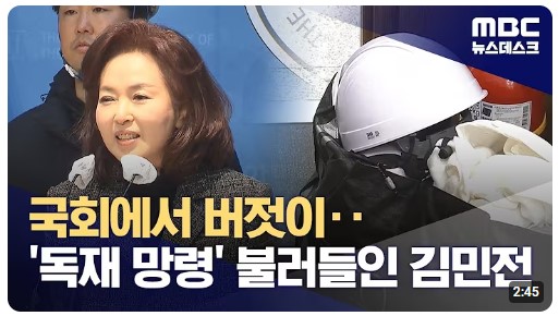 '<b>백골단</b>'에 자리 내준 <b>김민전</b>‥'부정선거 음모론자' 버젓이 국회로