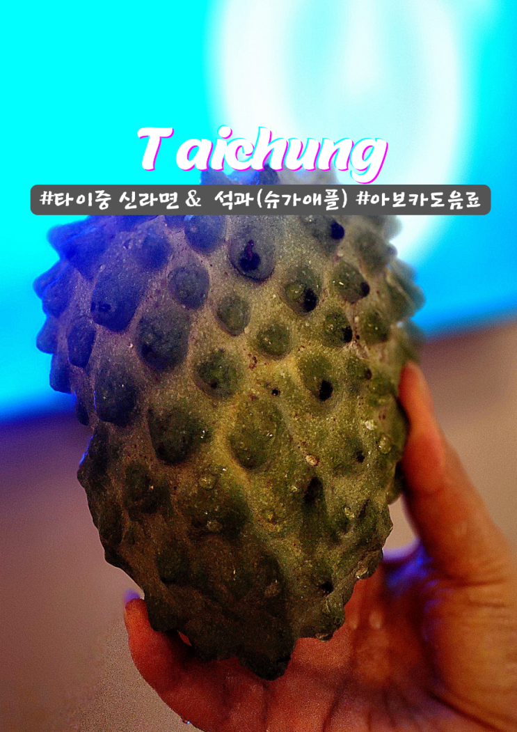 타이중 까르푸 과일 석과 (슈가애플) 아보카도 음료 신라면 컵 추천