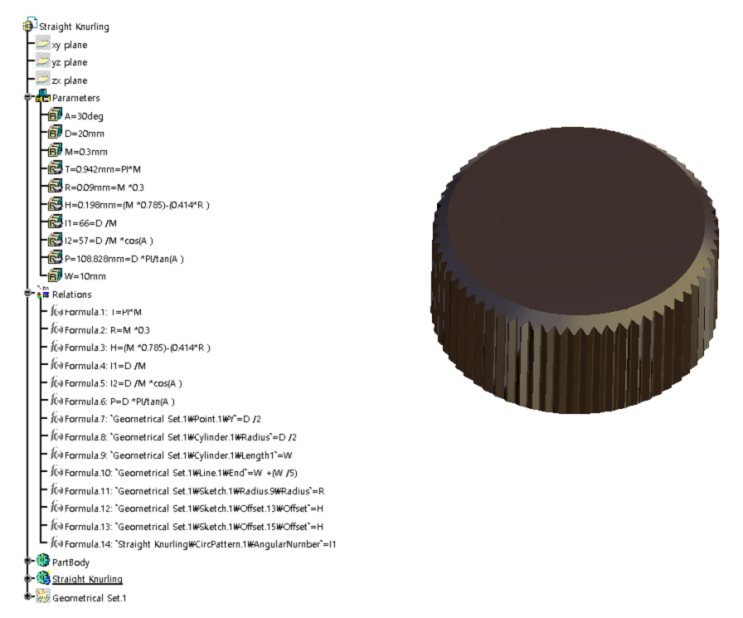  직선 널링(Straight Knurling) 파일 [3D 모델링 다운로드]