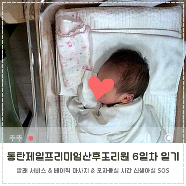  동탄제일프리미엄산후조리원 6일차 일기 생후 8일