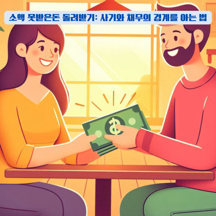  소액 못 받은 돈 돌려받기: 사기와 채무불이행의 경계를 아는 법