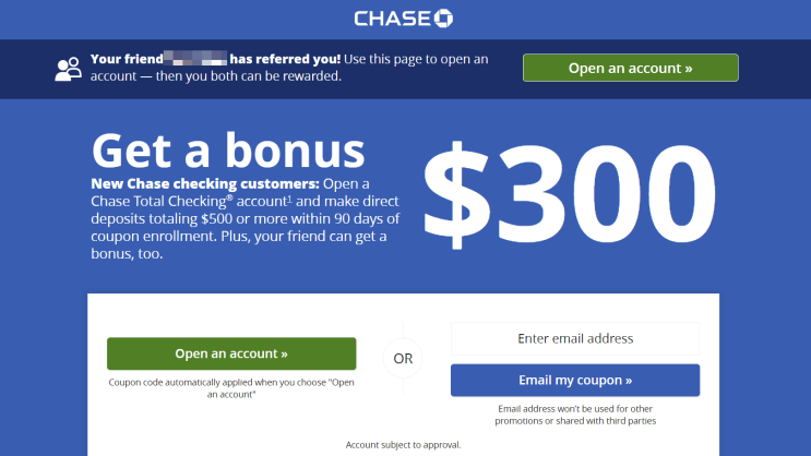  미국 Chase 체이스 은행 계좌 개설 예약 $300 프로모션 카카오뱅크 송금 direct deposit
