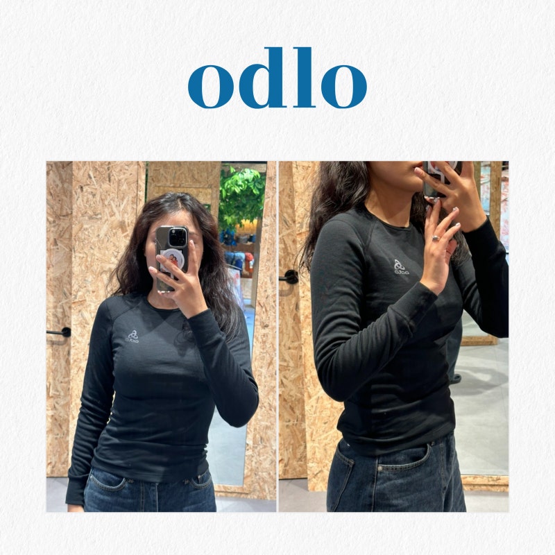 오들로 odlo 베이스레이어 웜 영하 10도 옷차림