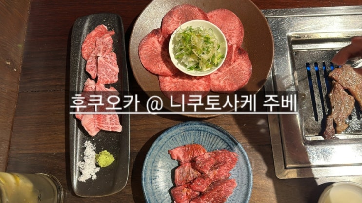  일본 후쿠오카 야키니쿠 맛집 니쿠토사케 주베  솔직 후기 !