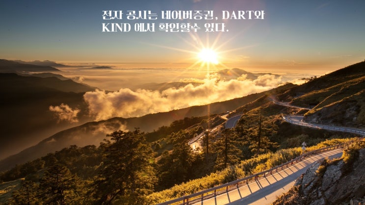  전자 공시는 네어버증권, DART와 KIND에서확인 할수 있다.