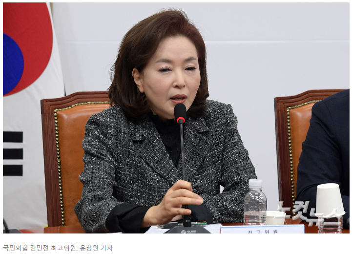 '<b>백골단</b>' <b>김민전 제명</b> 검토…민주 "폭력조직 국회 끌어들여"