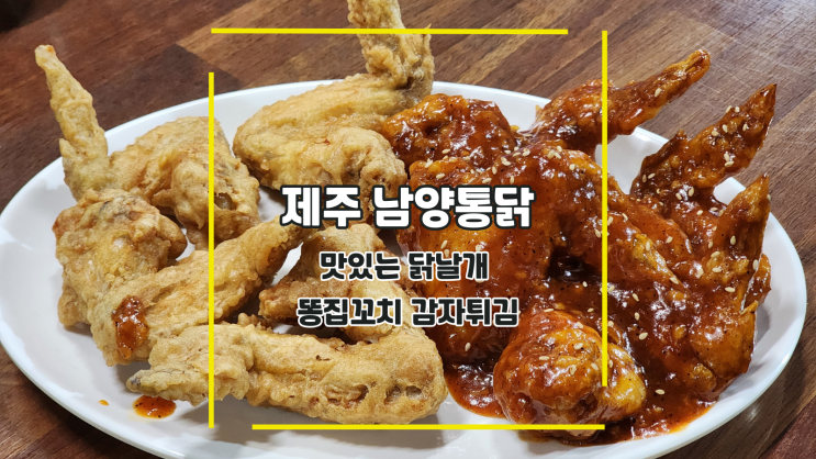  [제주 남양통닭] 맛있는 닭날개 똥집꼬치 감자튀김