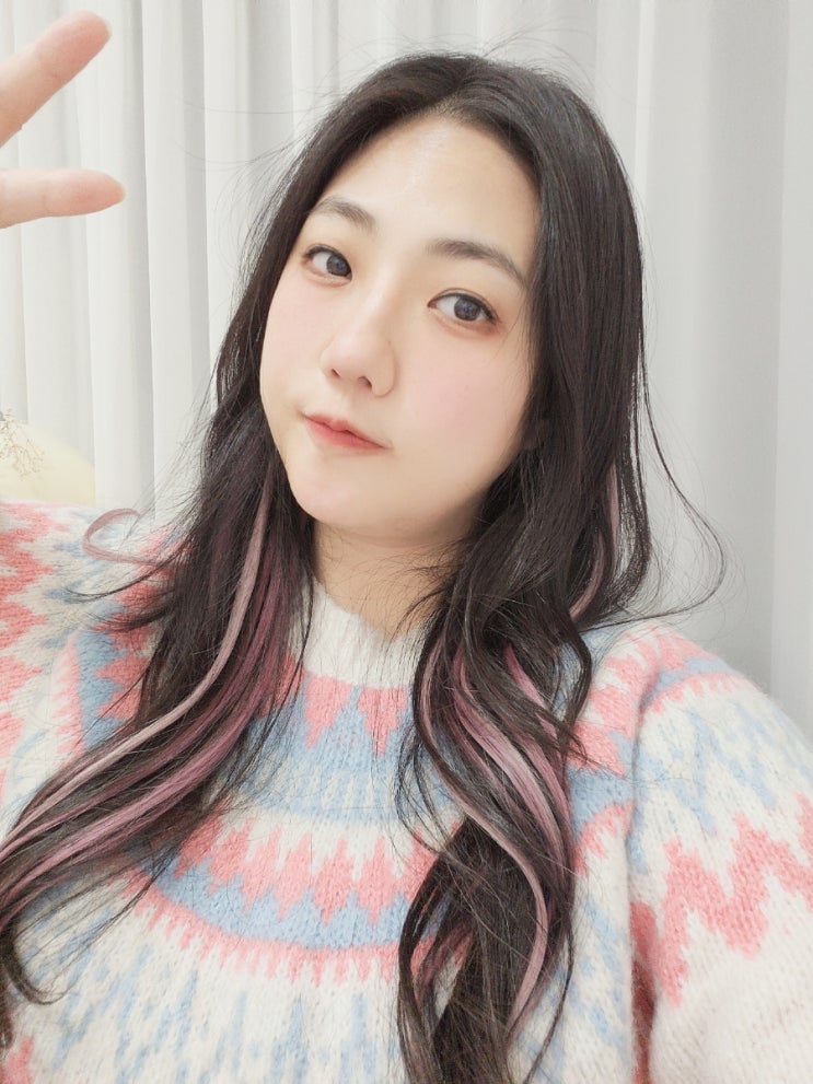  포인트붙임머리로 기분전환 대성공! 동탄/오산 붙임머리 루이블리 시크릿투톤 바이올렛 찐후기