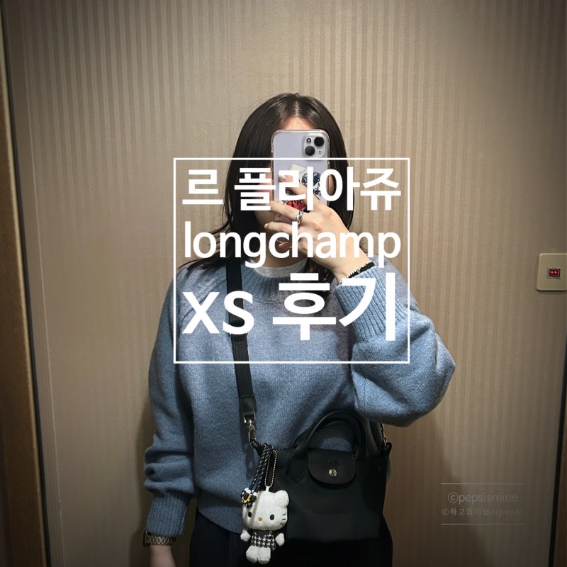 롱샴 longchamp @르 플리아쥬 에너지 XS 블랙 탑 핸들백 후기