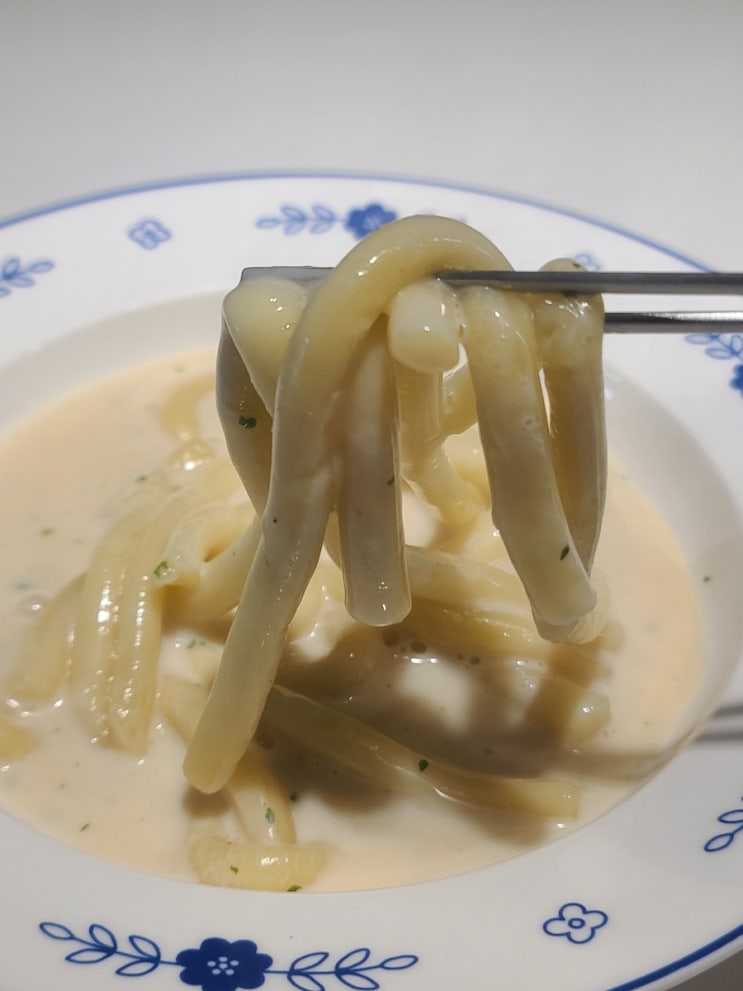  겨울방학 간식으로 좋은 아빠식당  크림떡복이 5분 완성