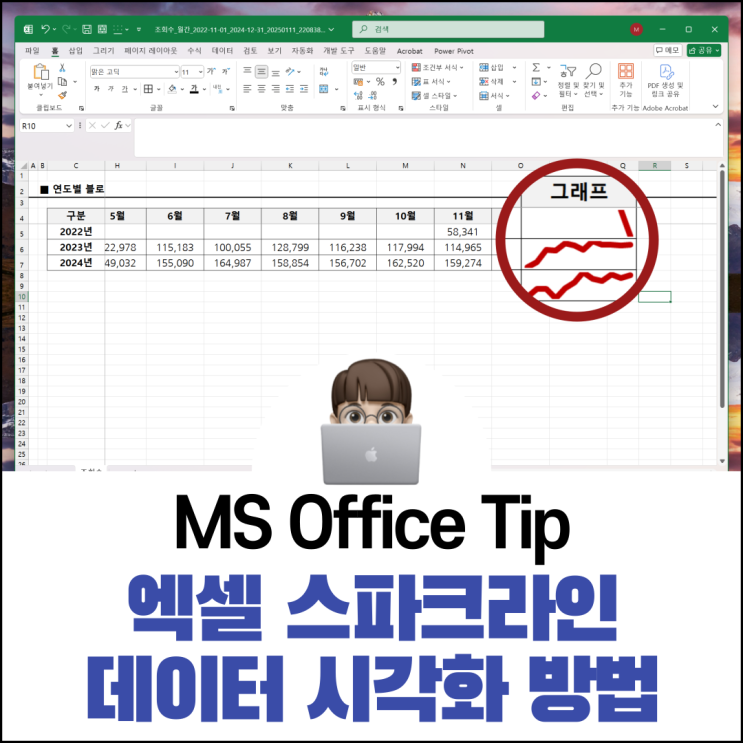  엑셀 스파크라인을 활용한 데이터 시각화 방법