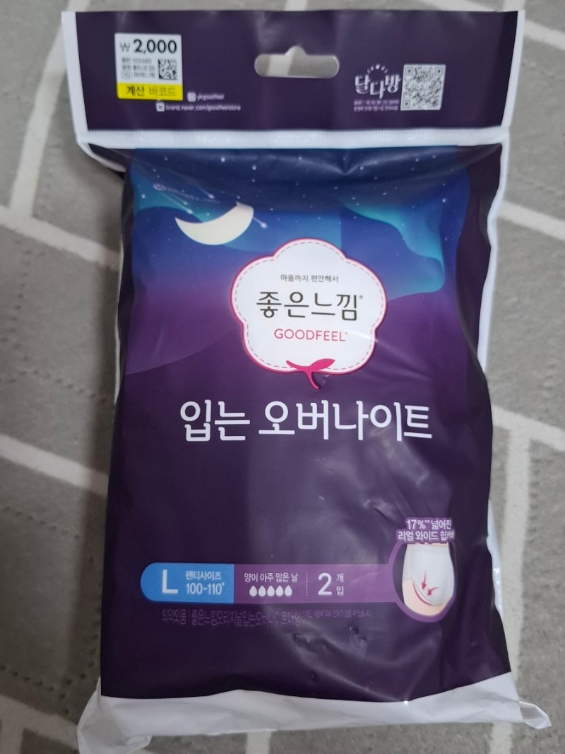 다이소 좋은느낌 입는 오버나이트 (입는 생리대) 내돈내산 후기