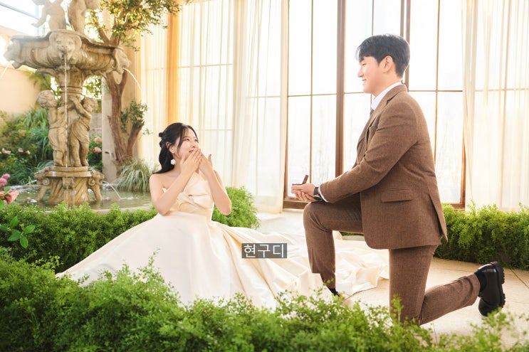 가을스튜디오 주간 야외촬영 후기 (정원, 문, 분수)
