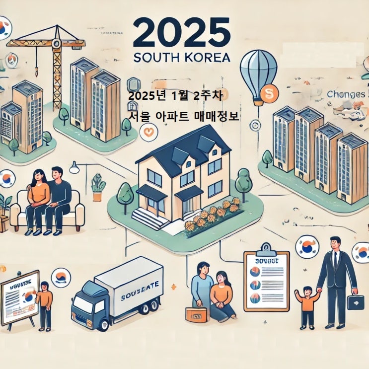  서울 아파트 실거래가로 보는 시세 변화! 2025년 1월 2주차(2025.01.05 ~ 25.01.11) 가장 큰 하락/상승 아파트는? (역대 최고가,역대 최저가 매매 아파트포함)