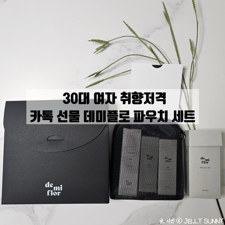  데미플로 파우치 트래블 키트 / 30대 카톡 선물 추천
