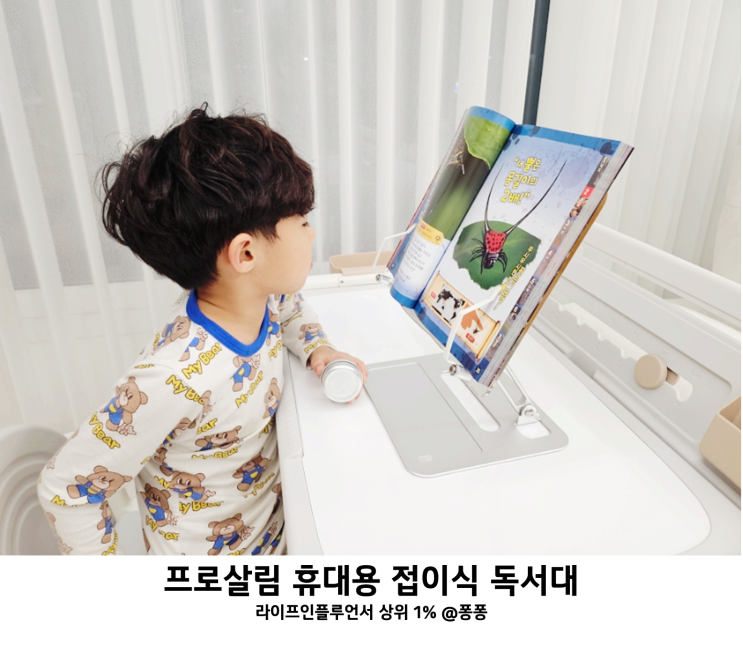  가성비 2단 독서대 추천 프로살림 휴대용 접이식 투명 독서대