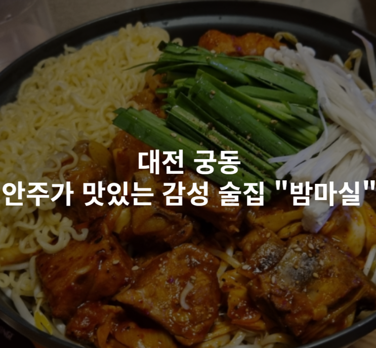  [대전 궁동] 안주가 맛있는 감성 술집 "밤마실" 내돈내산 후기