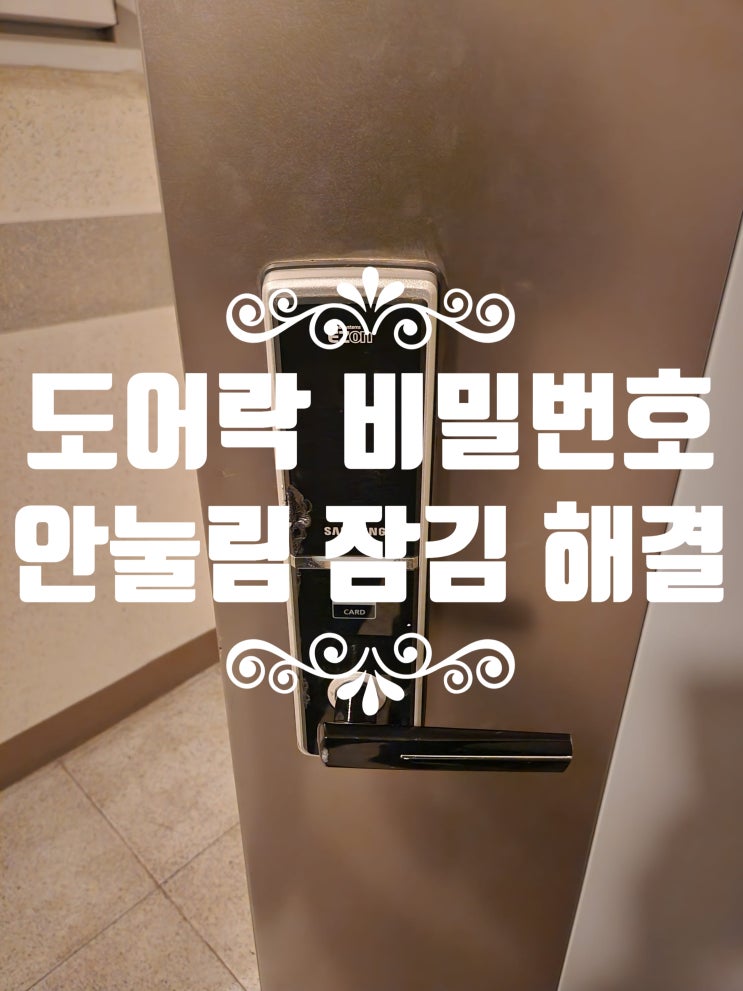 일산 마두동열쇠 삼성 현관문 도어락 비밀번호 안눌림 오류 잠김 해결 SHS 2124